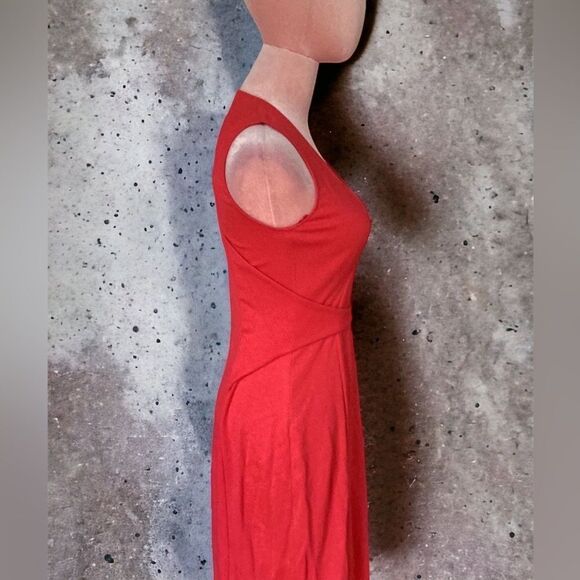 ELIE TAHARI CHERRY RED DRESS SLEEVELESS PARTY WEDDING - Picture 6 of 9